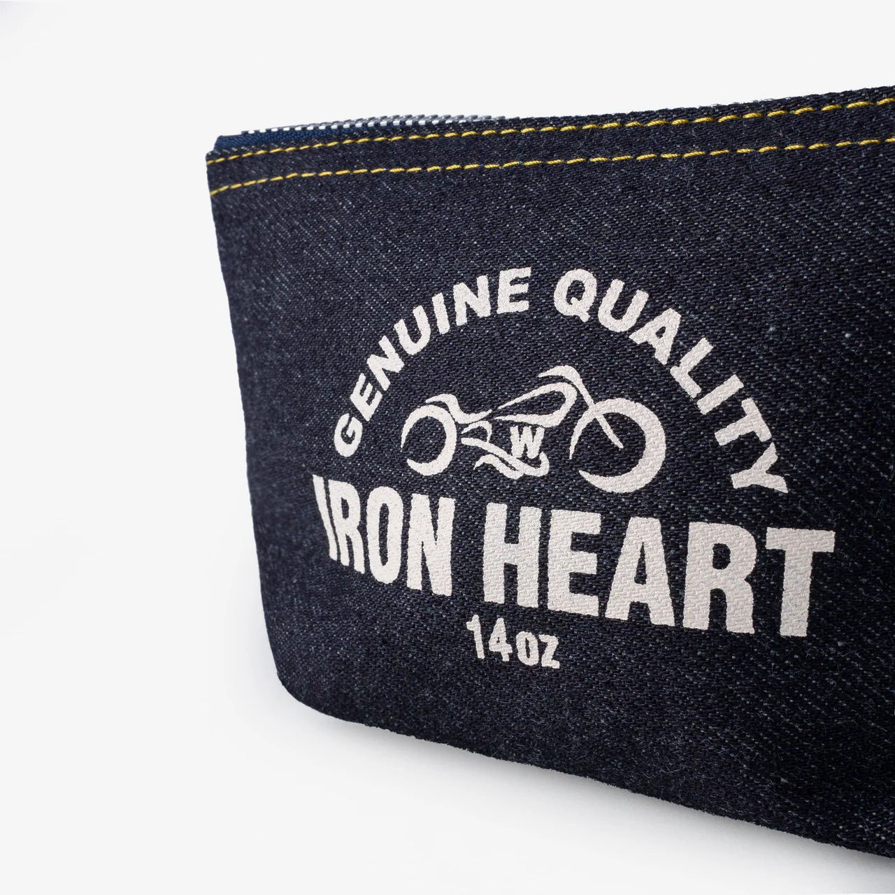 Iron Heart IHG-108 14oz Selvedge Denim Zip-Up Pouch - Image 4