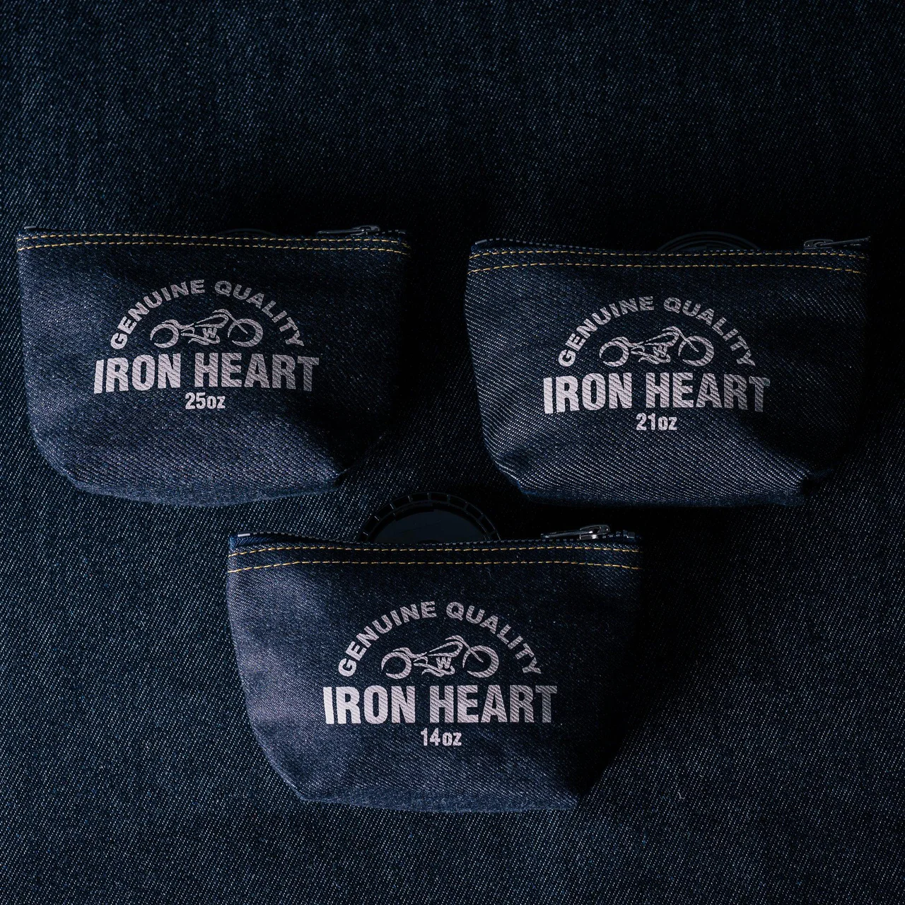 Iron Heart IHG-108 14oz Selvedge Denim Zip-Up Pouch