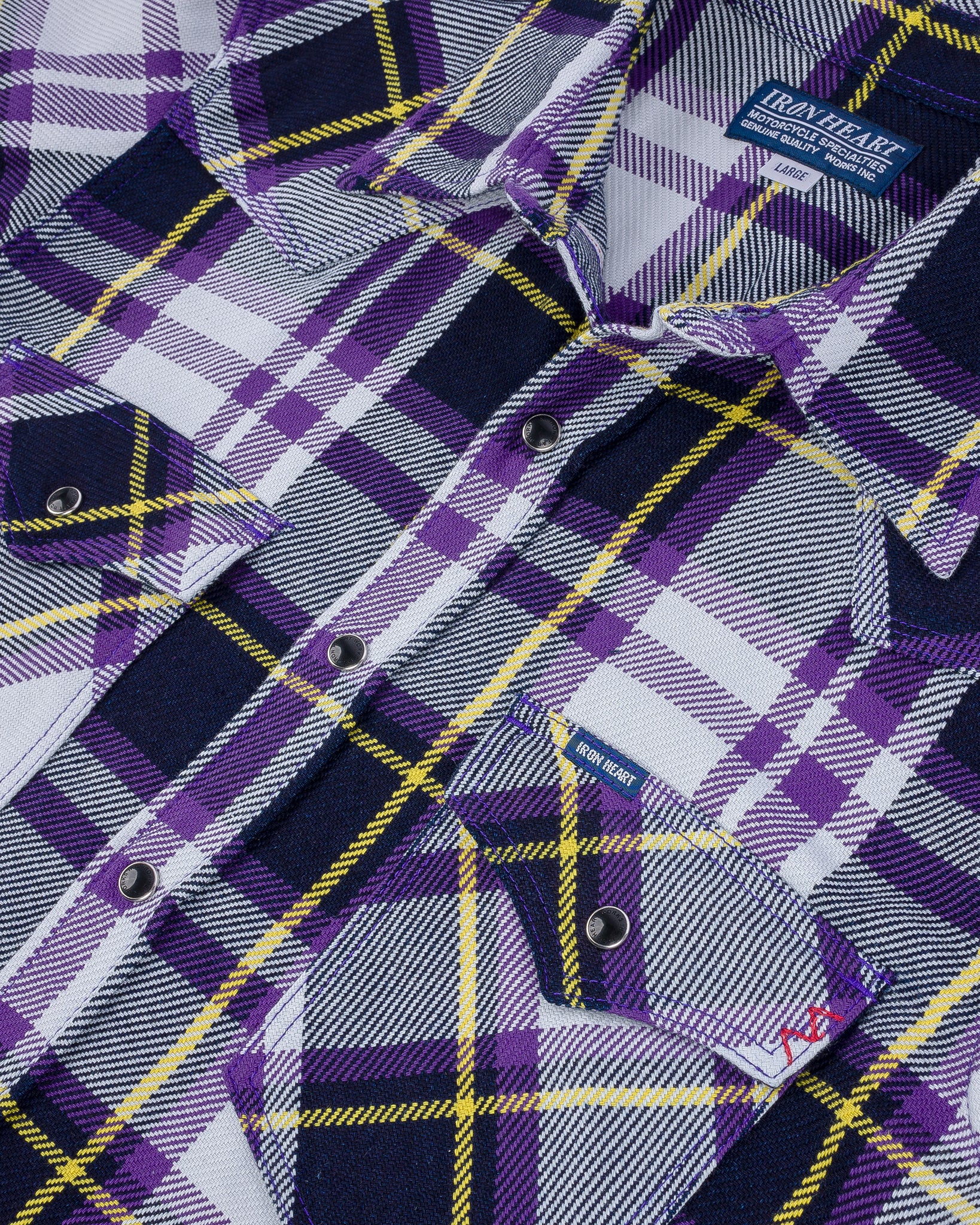 Iron Heart IHSH-390 9oz Selvedge American Check Western Shirt - Image 6