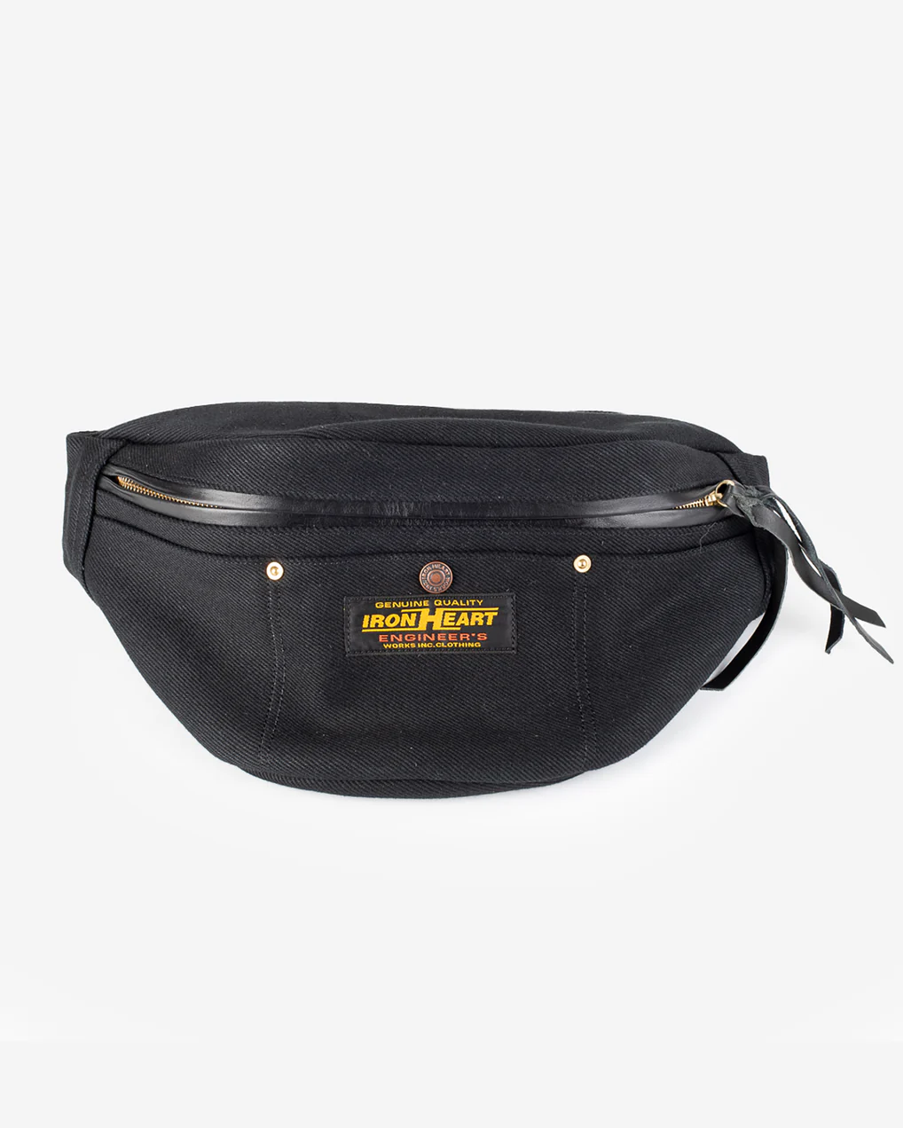 Iron Heart IHE-37 21oz Denim Waist Bag - SuperBlack - Image 8
