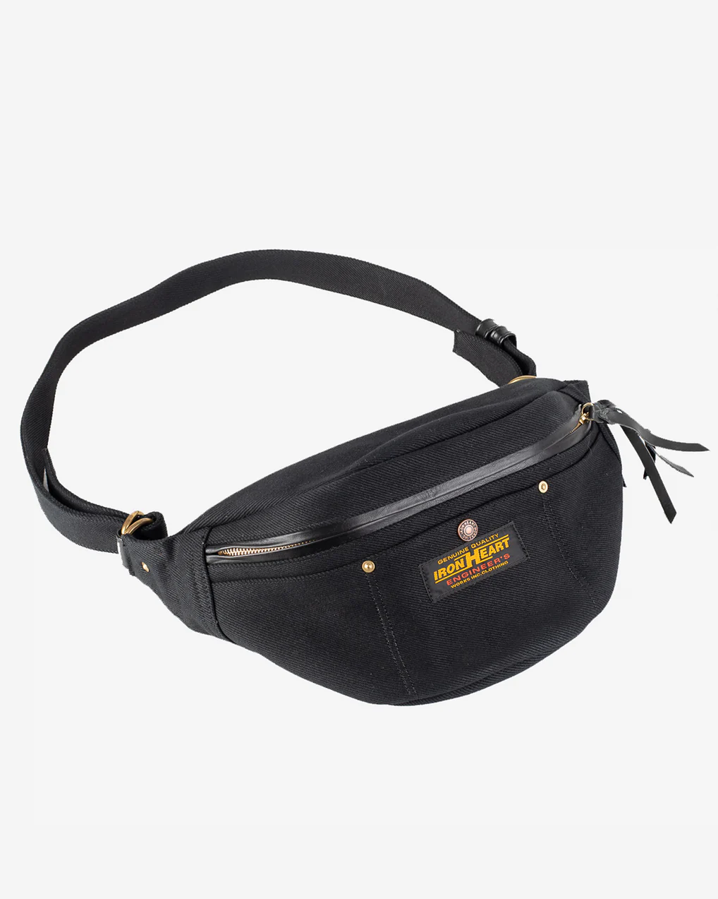 Iron Heart IHE-37 21oz Denim Waist Bag - SuperBlack - Image 2