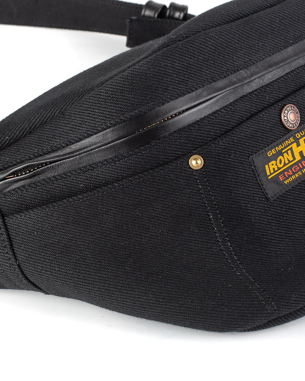 Iron Heart IHE-37 21oz Denim Waist Bag - SuperBlack - Image 4