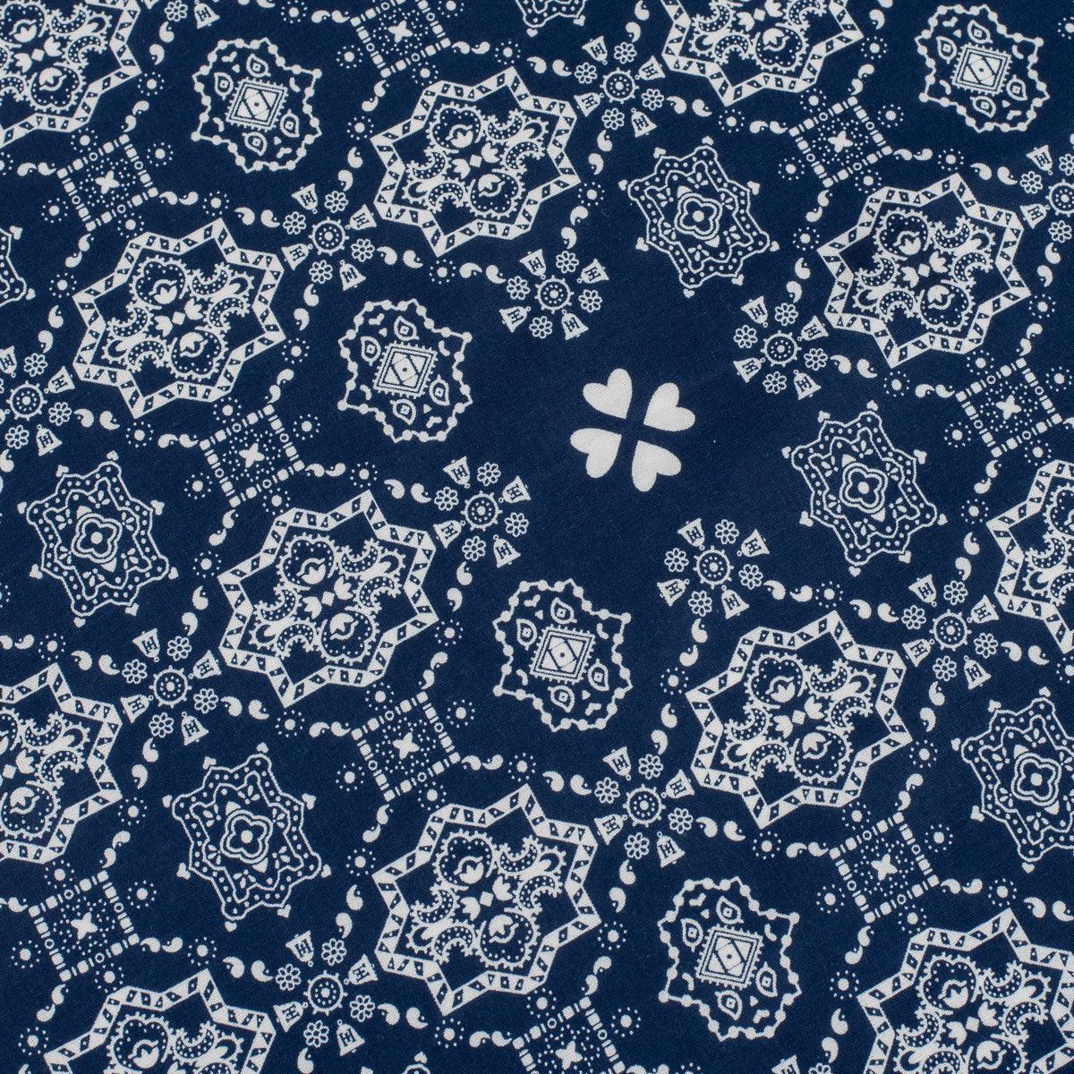 Iron Heart IHG-052-IND “Bell” Print Bandana - Indigo - Image 5
