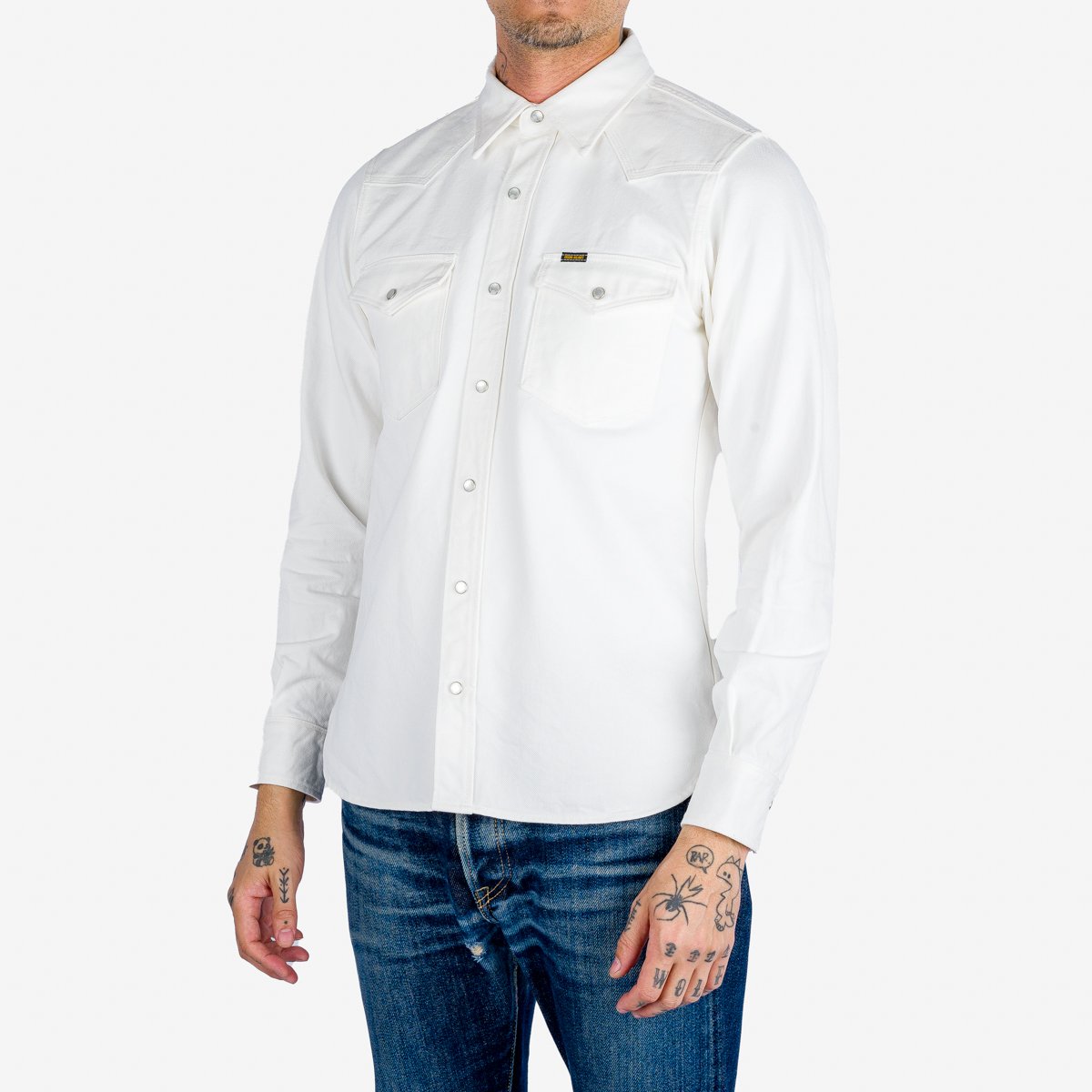 Iron Heart IHSH-384-WHT (SS24) 13.5oz Denim Western - Image 4