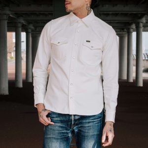 Iron Heart IHSH-384-WHT (SS24) 13.5oz Denim Western