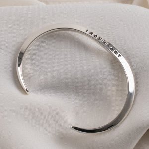 Iron Heart Profile Bangle - Sterling Silver IHSI-10 "V"