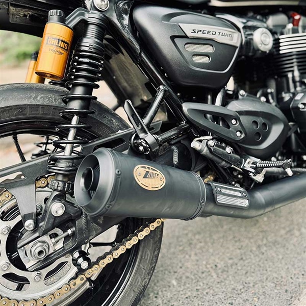 Pô Zard Full System 2>1 Black Coating + Carbon End Cap - Speed Twin 1200 - Image 6