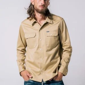 Iron Heart IHSH-383-BEI-NP 9oz T/C Mechanic Shirt (No Print)