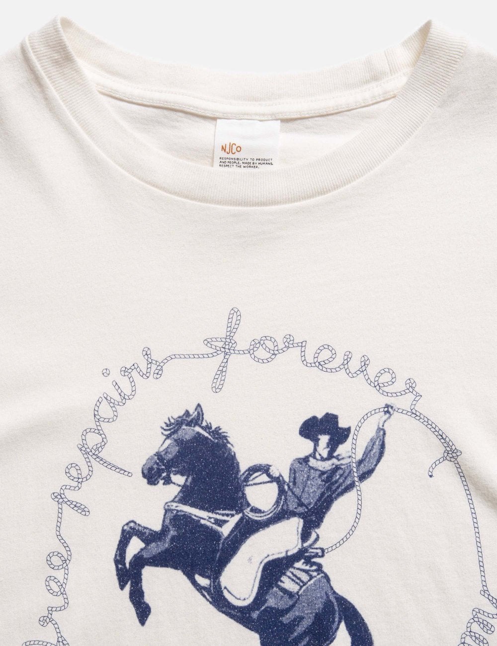 Nudie Jeans Koffe Free Repairs T-Shirt - Offwhite - Image 6