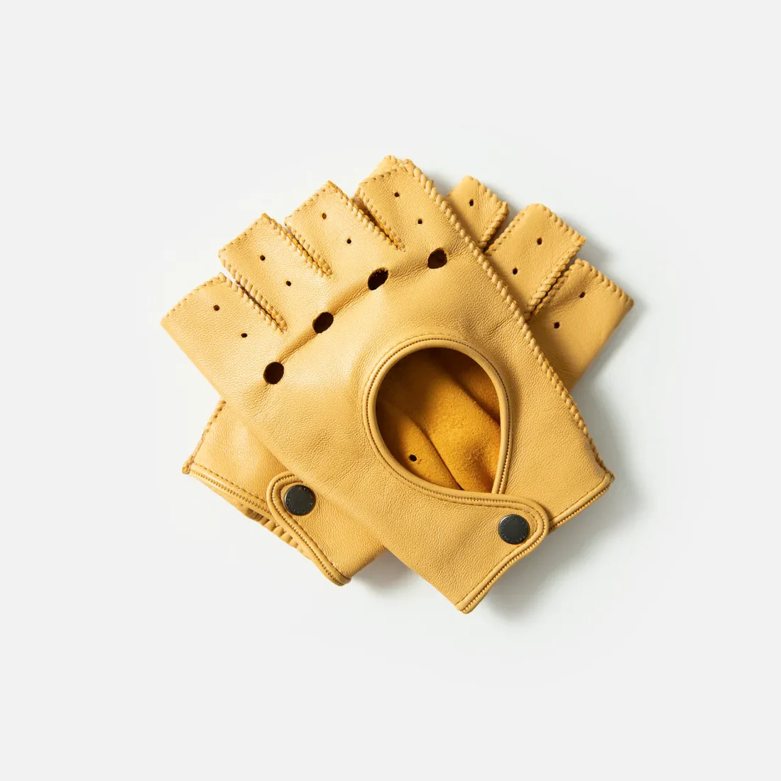 Găng Tay Cafe Leather Triton Gloves – Targa Fingerless - Image 2