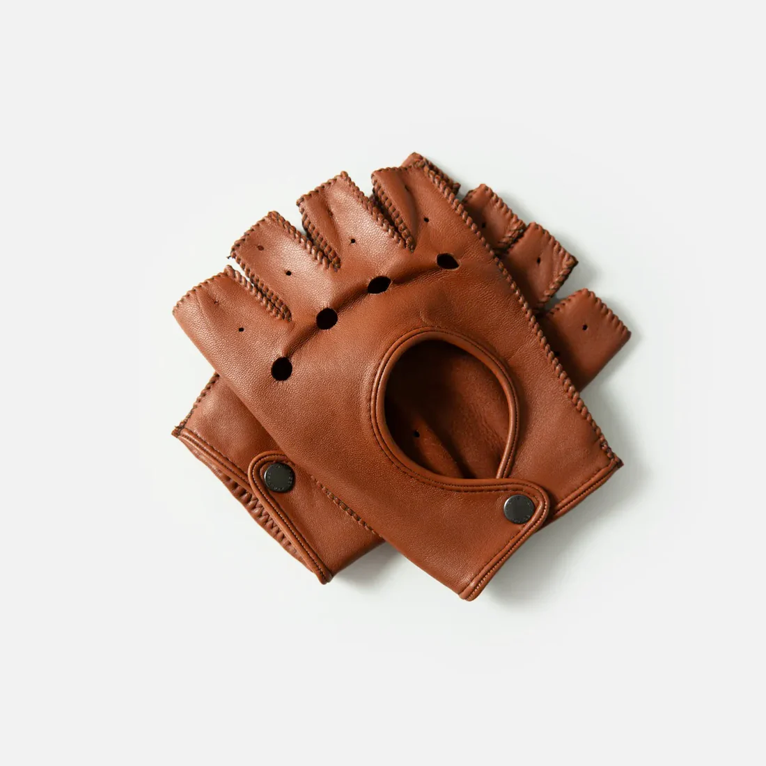 Găng Tay Cafe Leather Triton Gloves – Targa Fingerless - Image 3