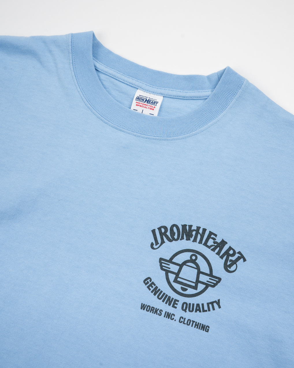 Iron Heart IHT-2502 7.5oz Printed Loopwheel Crew Neck T-Shirt - Image 4