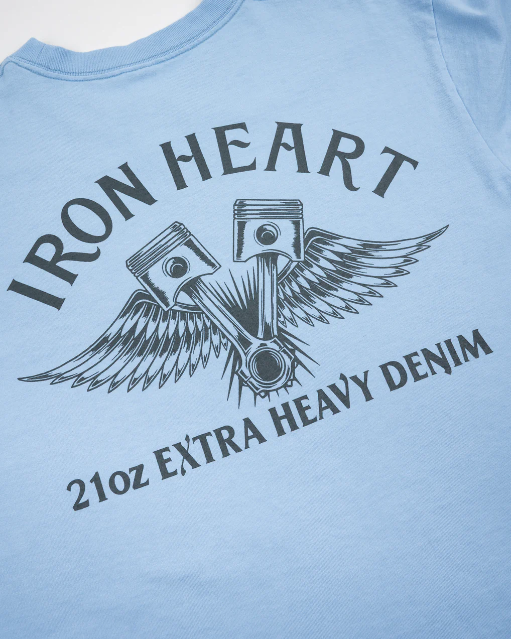 Iron Heart IHT-2502 7.5oz Printed Loopwheel Crew Neck T-Shirt - Image 5