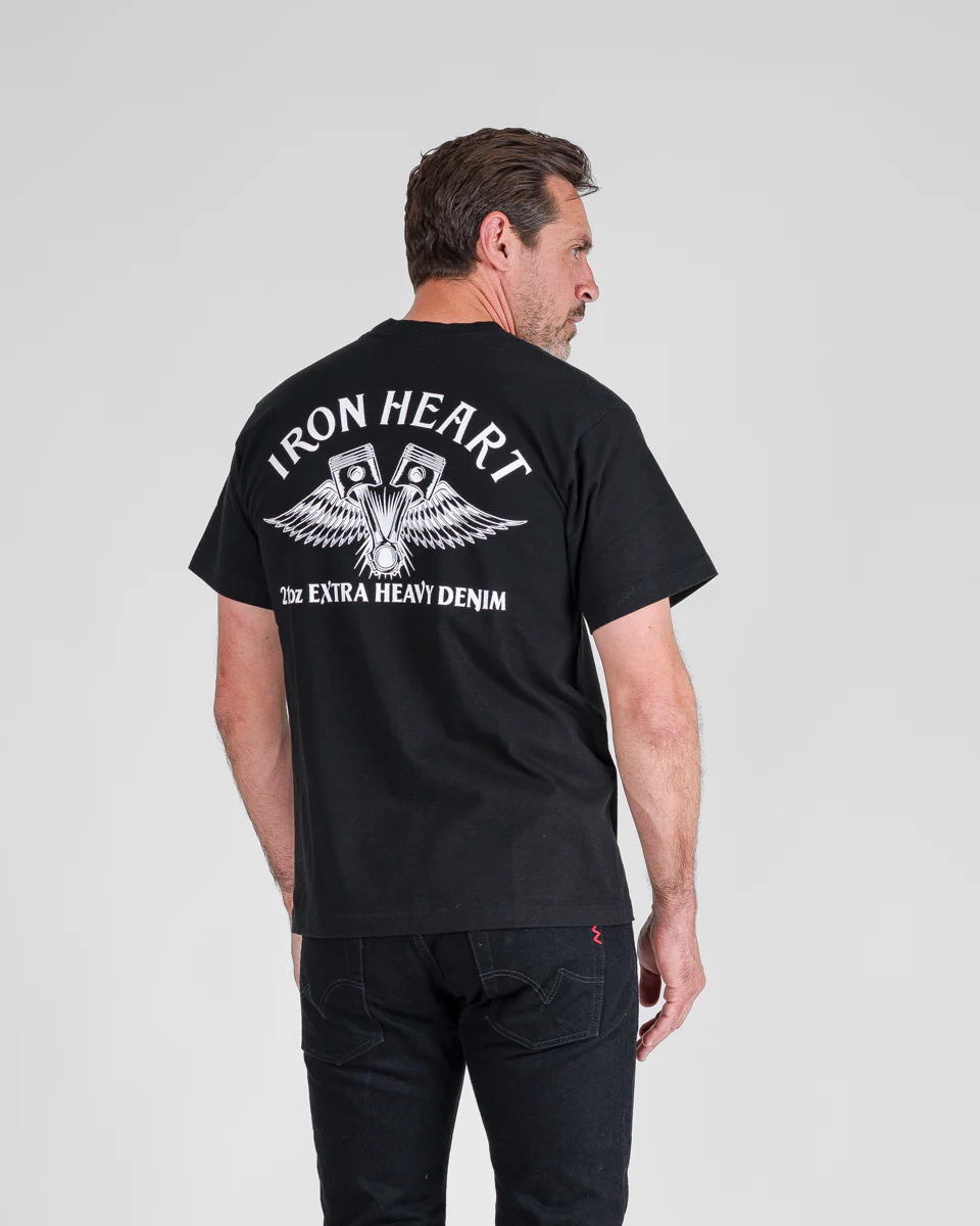 Iron Heart IHT-2502 7.5oz Printed Loopwheel Crew Neck T-Shirt - Image 17
