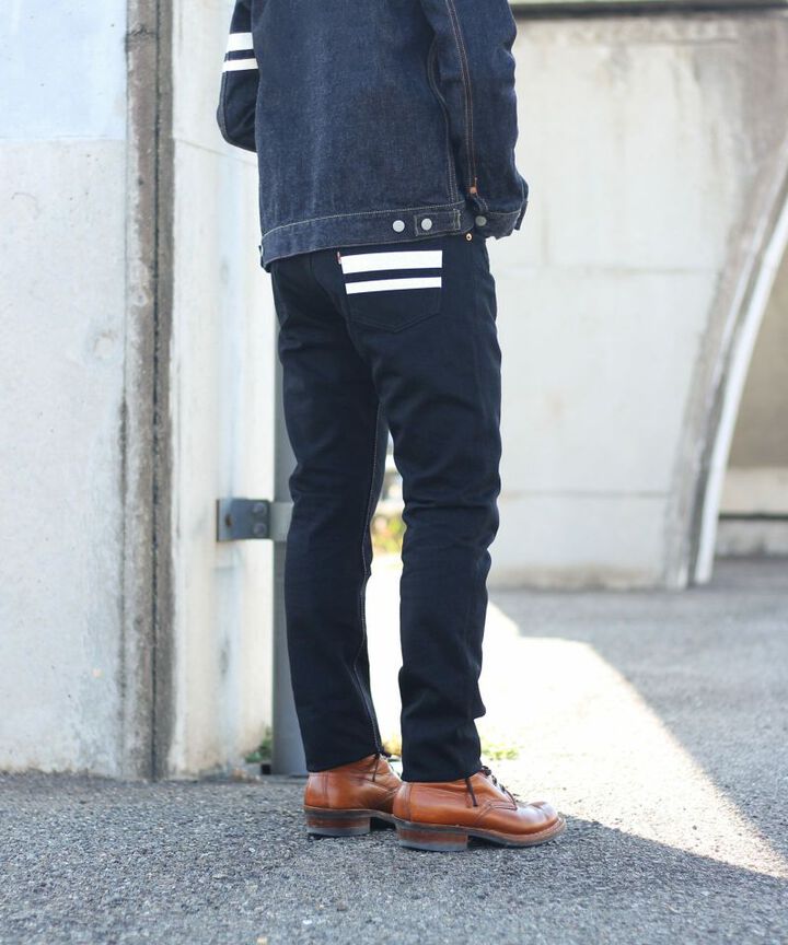 Momotaro B0105SP 15.7oz GTB Selvedge Black x Black Denim Narrow Tapered