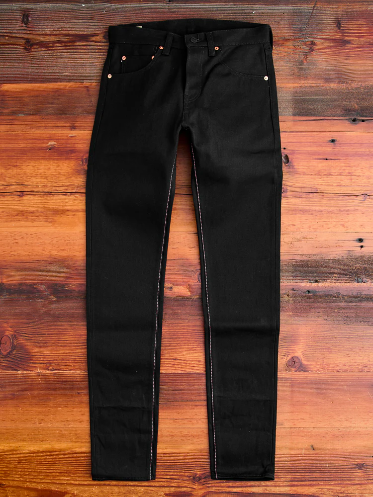 Momotaro 0306-B 15.7oz Black Selvedge Denim - Tight Tapered Fit - Image 2