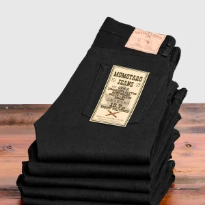 Momotaro 0306-B 15.7oz Black Selvedge Denim - Tight Tapered Fit