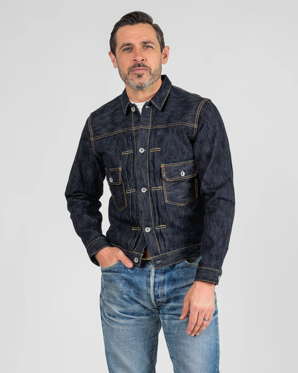 Iron Heart IHJ-507-SLB 16oz Slubby Selvedge Denim Type II Jacket - Indigo - Image 15