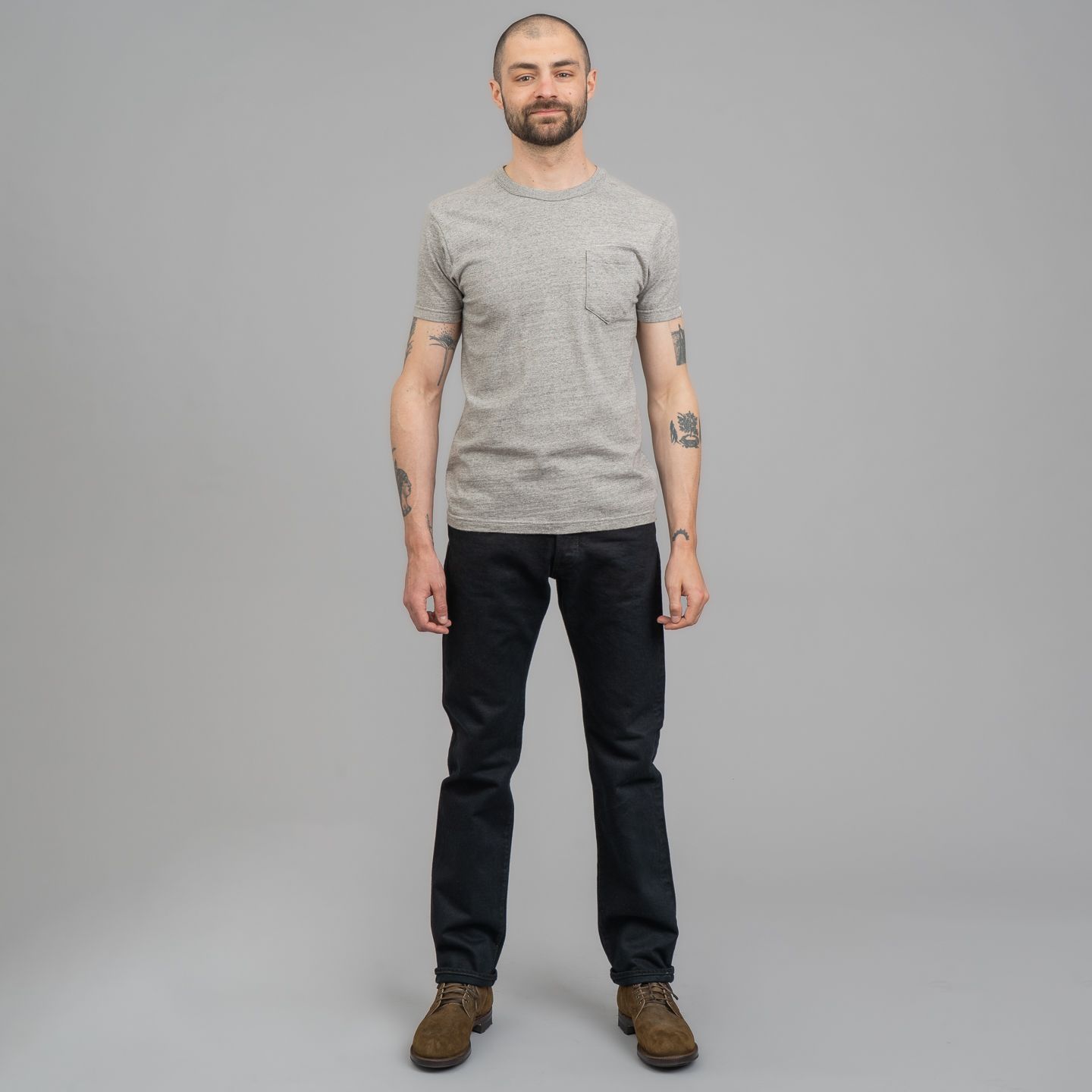 Iron Heart IH-634S-142OD 14oz Selvedge Denim Straight Cut Jeans - Indigo Overdyed Black