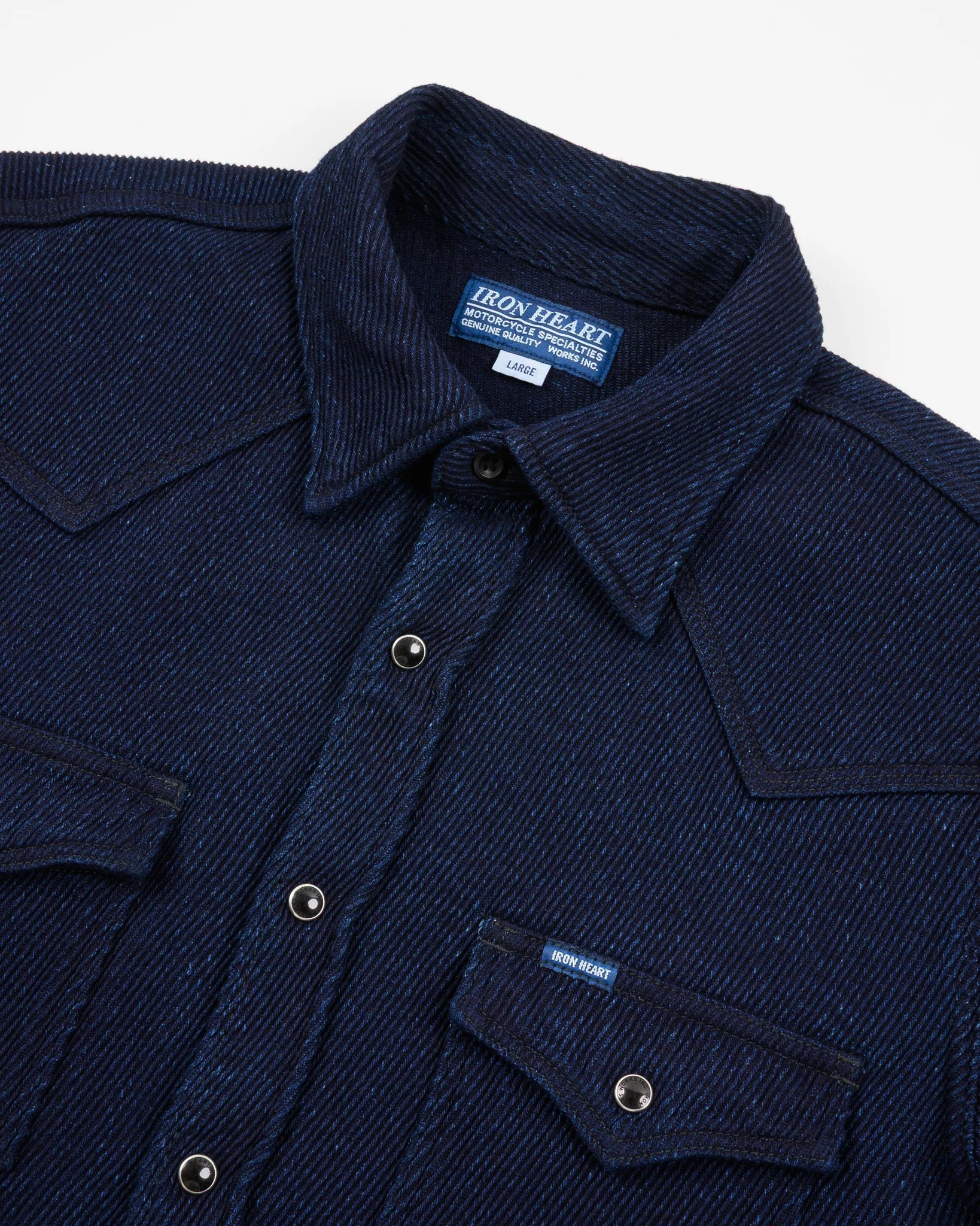 Iron Heart IHSH-208-IND Kersey Western Shirt - Indigo - Image 13