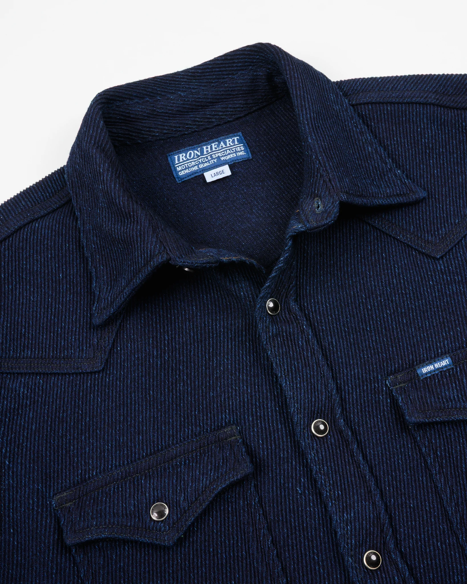 Iron Heart IHSH-208-IND Kersey Western Shirt - Indigo - Image 12