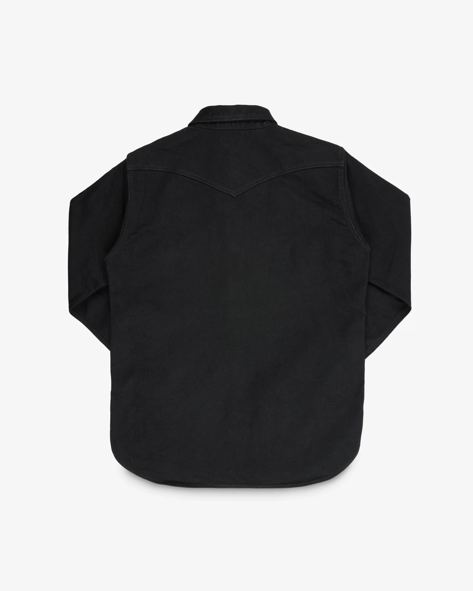 Iron Heart IHSH-295-BB 14oz Selvedge Denim Western Shirt Black/ Black - Image 3