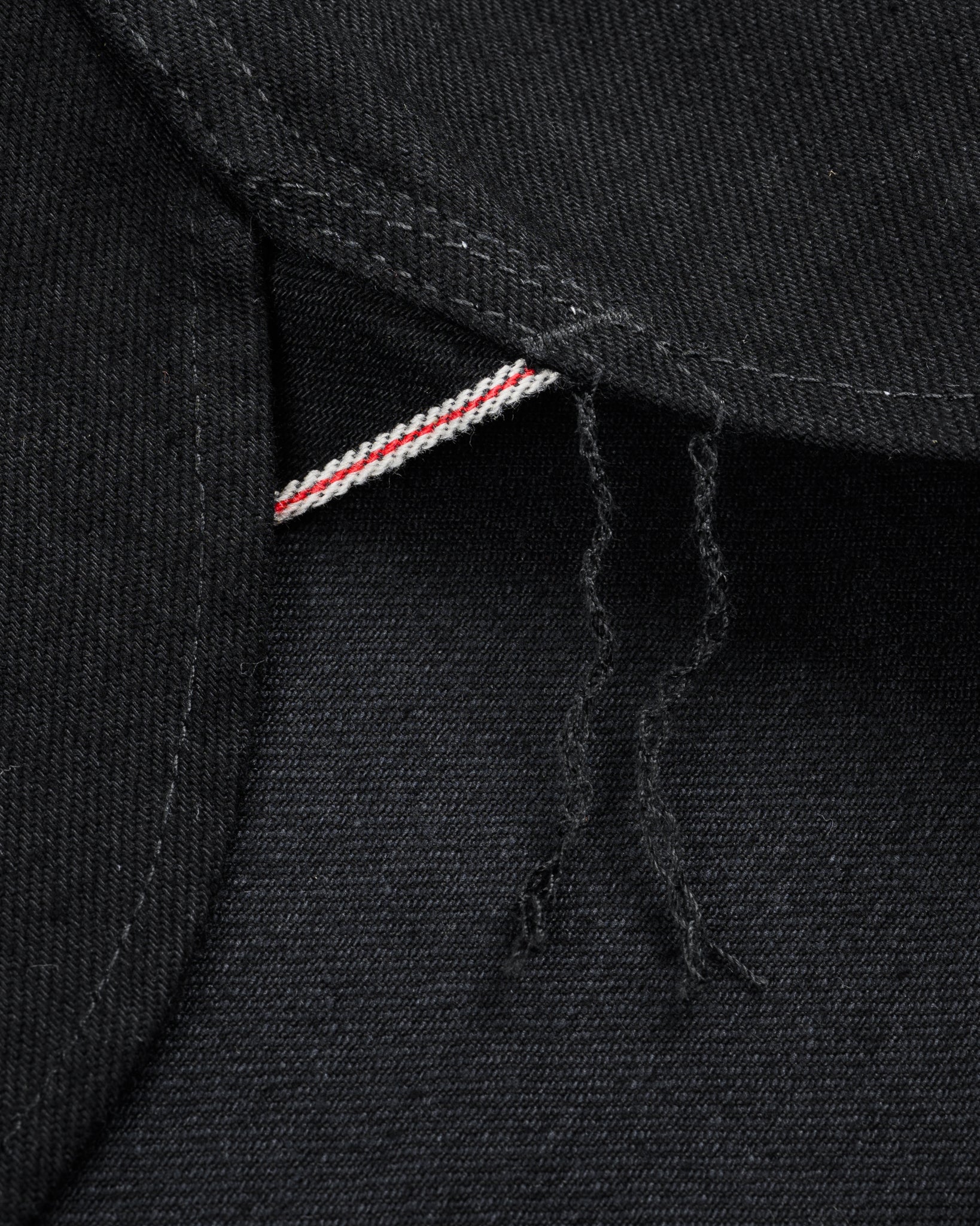 Iron Heart IHSH-295-BB 14oz Selvedge Denim Western Shirt Black/ Black - Image 8