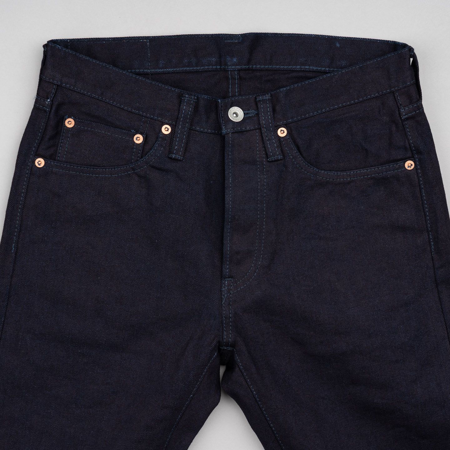 Iron Heart IH-555S-142ii 14oz Selvedge Denim Super Slim Cut Jeans - Indigo/Indigo - Image 2