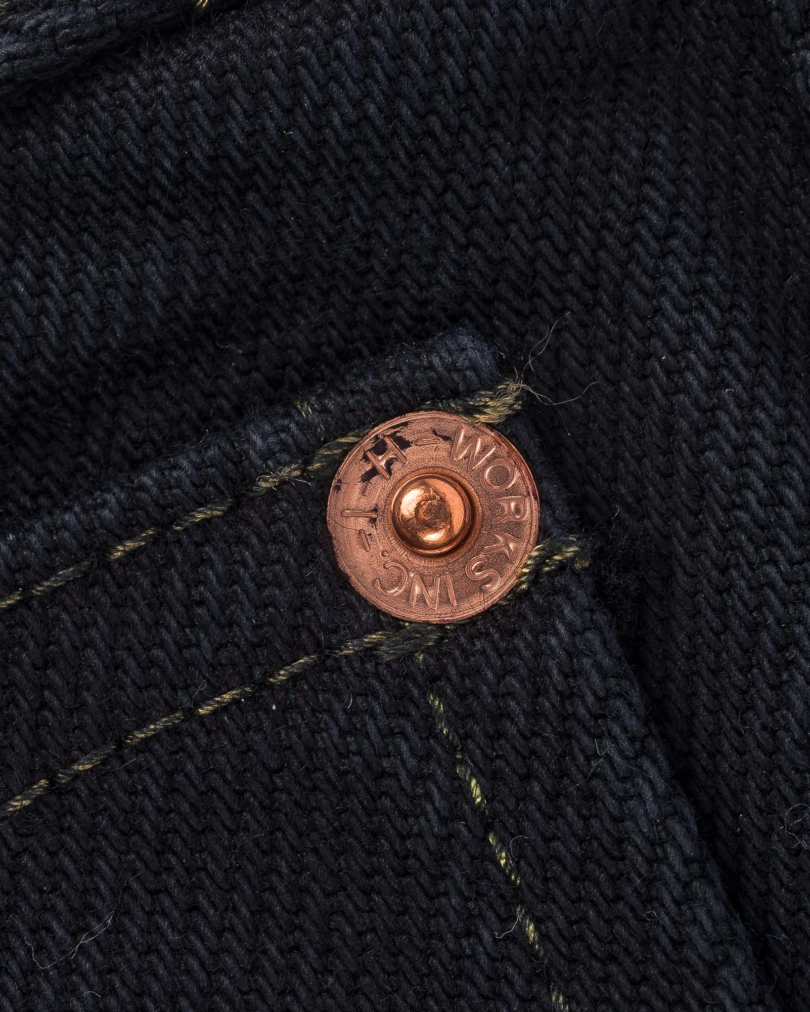 Iron Heart IH-888S-21od 21oz Selvedge Denim Medium/High Rise Tapered Cut Jeans - Indigo Overdyed Black - Image 11