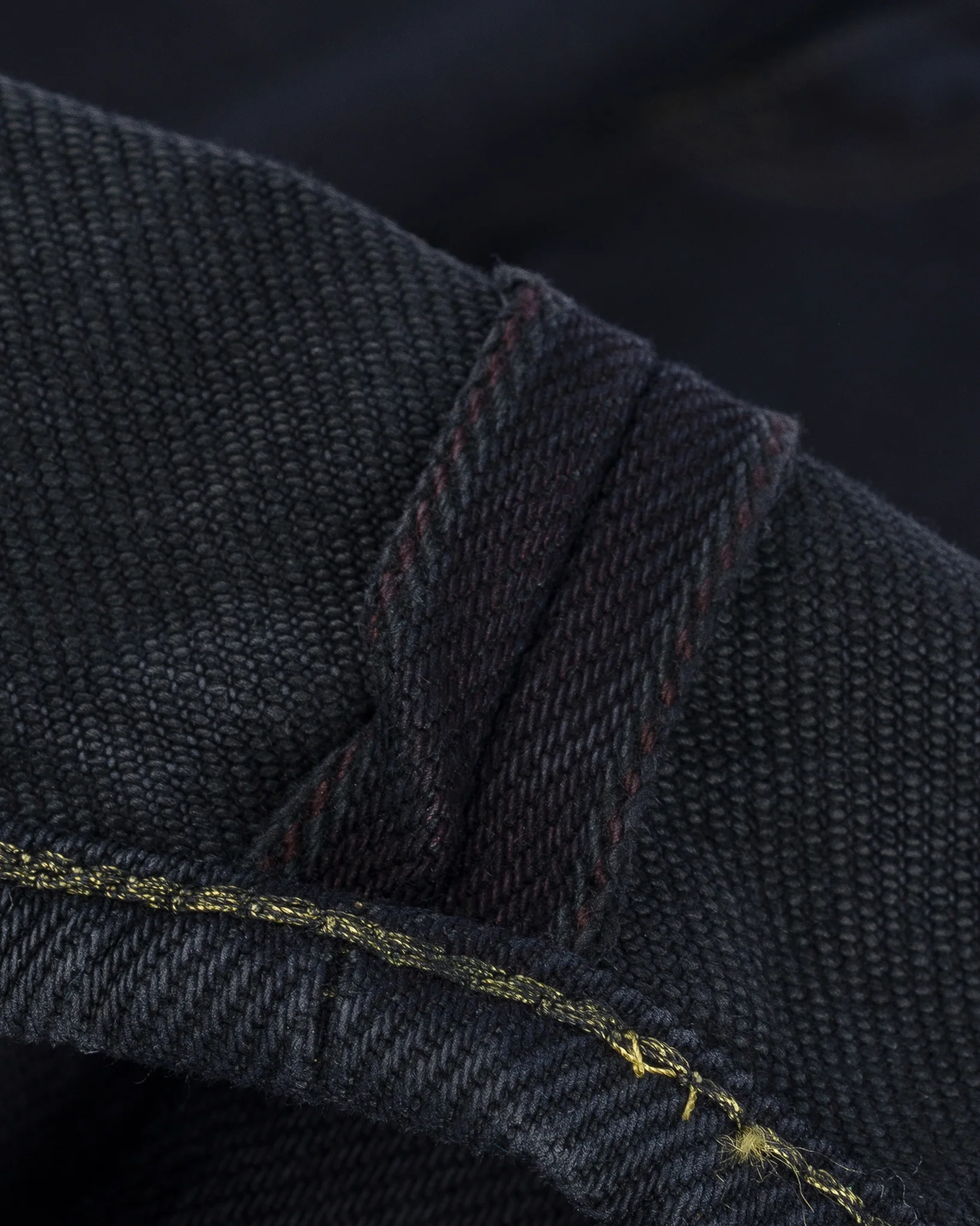 Iron Heart IH-888S-21od 21oz Selvedge Denim Medium/High Rise Tapered Cut Jeans - Indigo Overdyed Black - Image 10