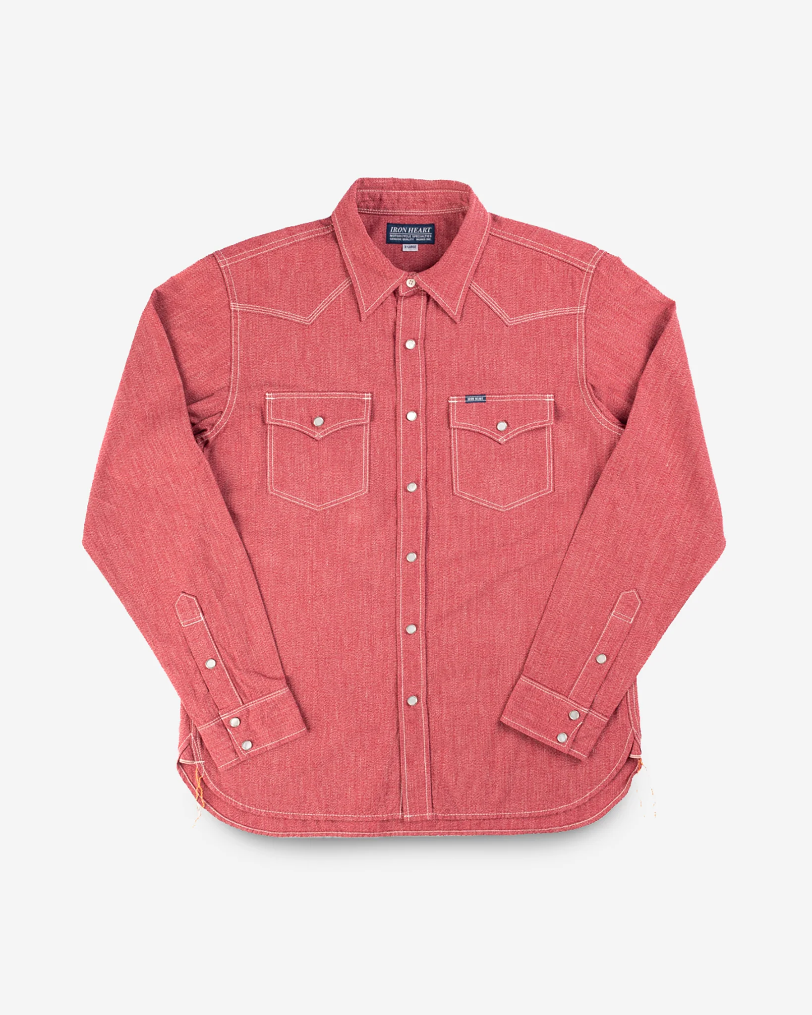 Iron Heart IHSH-289 Mock Twist Selvedge Chambray Western Shirt - Image 3