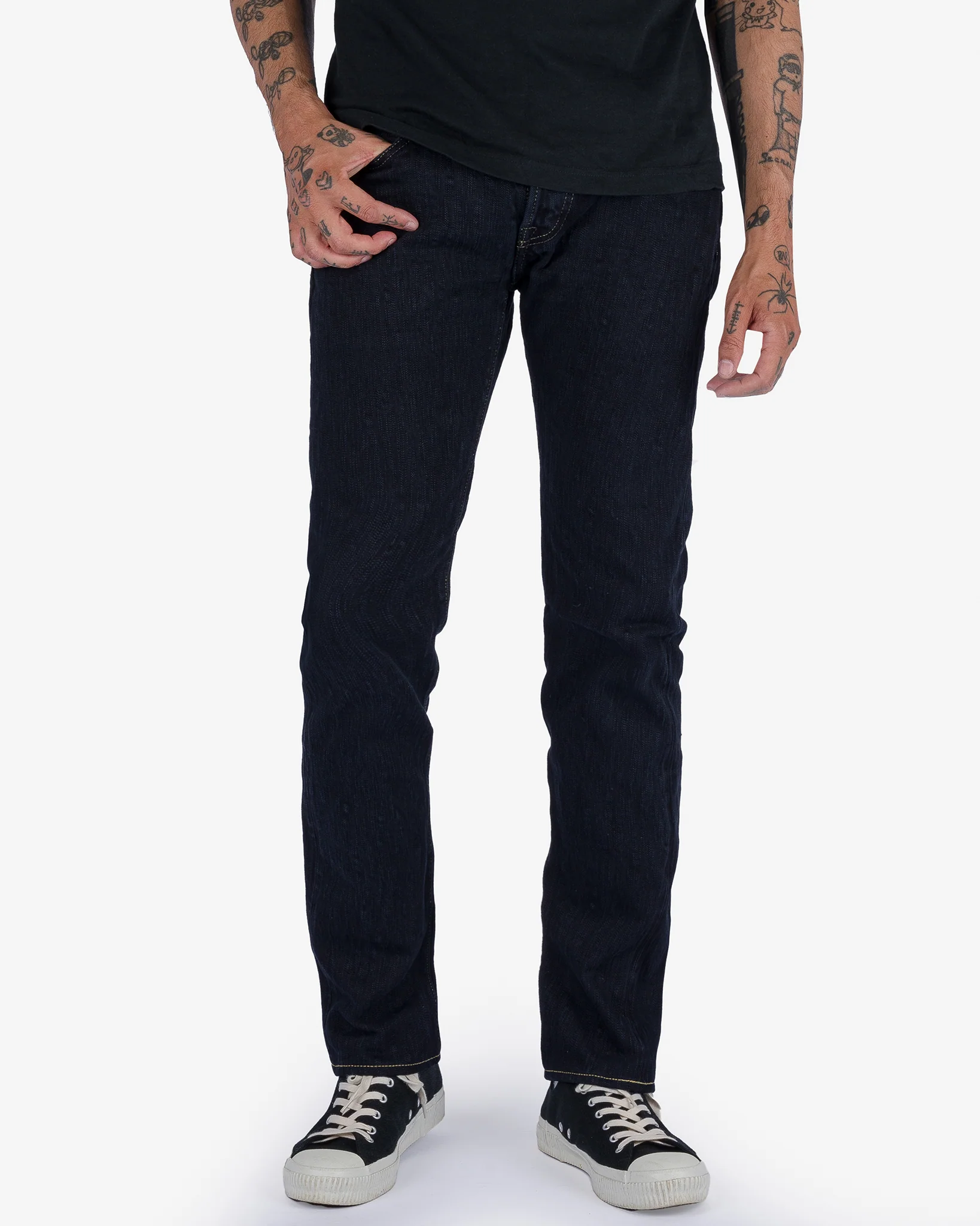 Iron Heart IH-777S-SLB 16oz Slubby Selvedge Denim Slim Tapered Cut Jeans - Image 13
