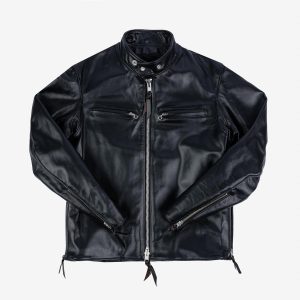 Iron Heart IHJ-35 Black Japanese Horsehide Rider's Jacket