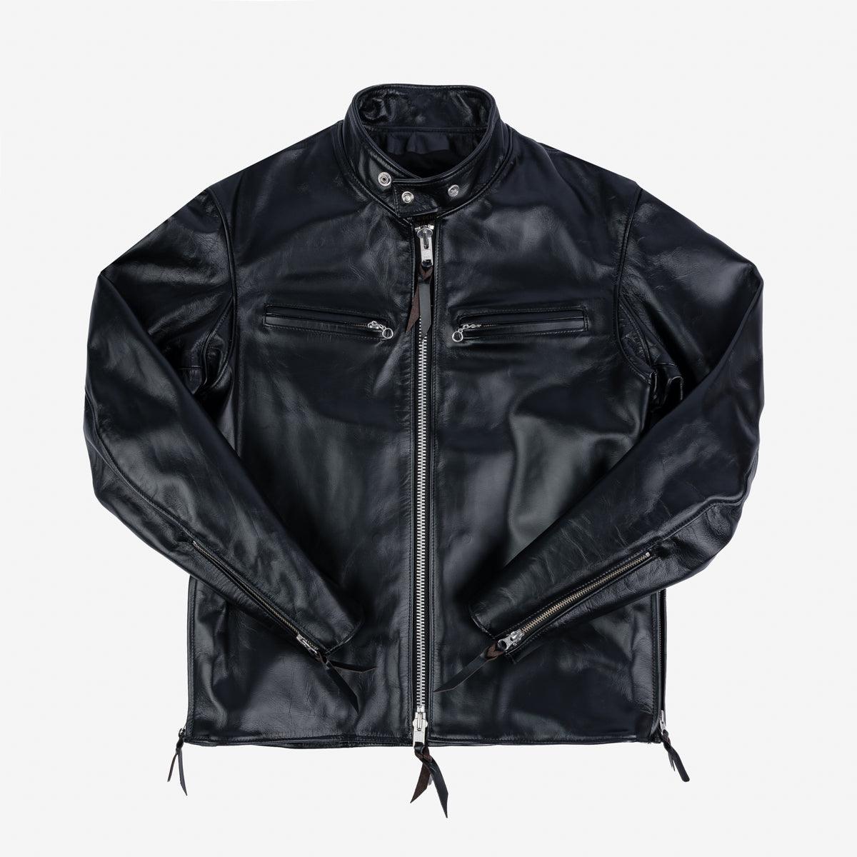 Iron Heart IHJ-35 Black Japanese Horsehide Rider's Jacket