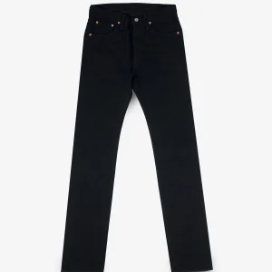 Iron Heart IH-666S-142BB 14oz Selvedge Denim Slim Straight Cut - Black/Black