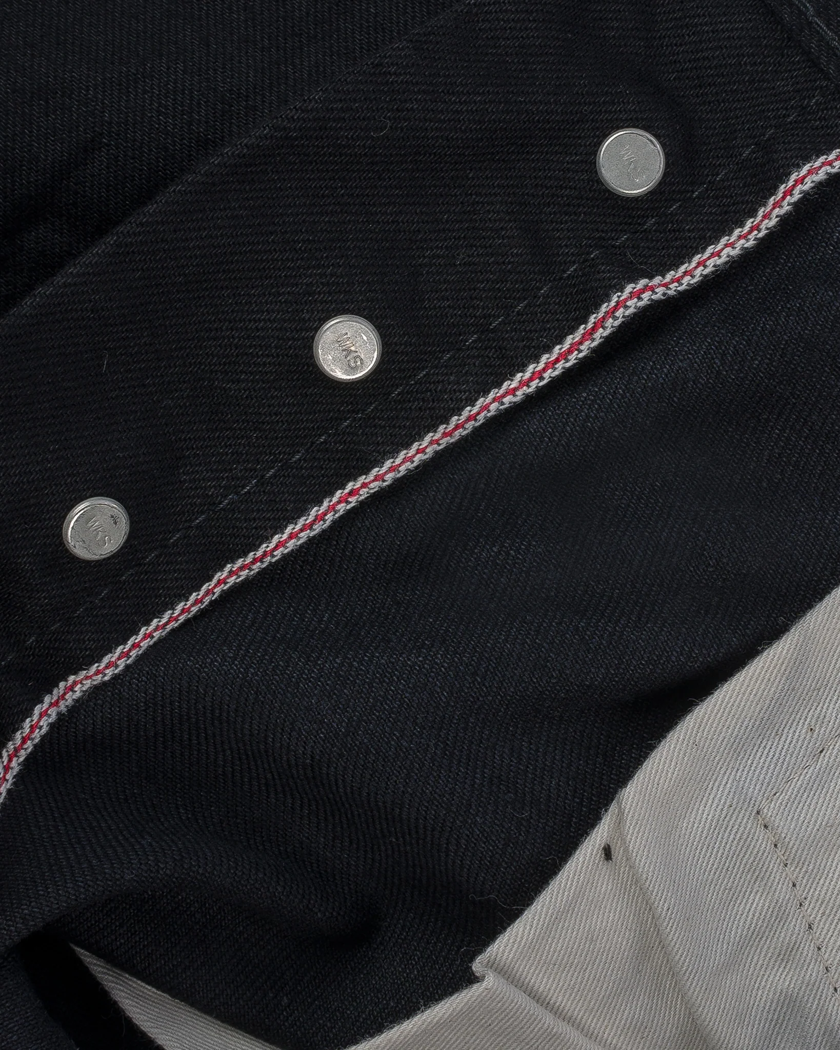 Iron Heart IH-666S-142BB 14oz Selvedge Denim Slim Straight Cut - Black/Black - Image 6