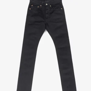 Iron Heart IH-555S-142BB 14oz Selvedge Denim Super Slim Cut - Black/Black