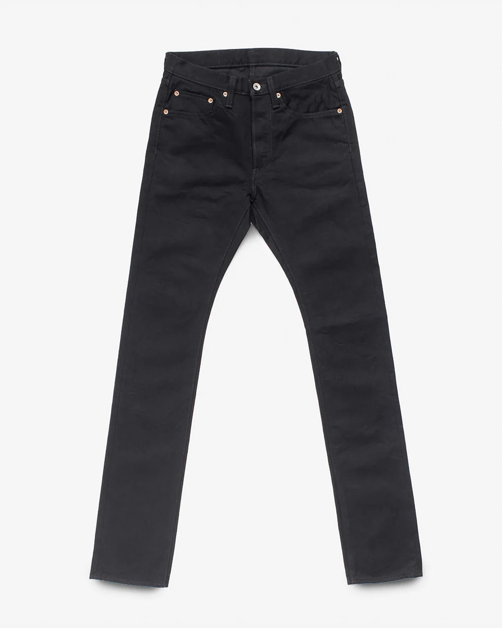 Iron Heart IH-555S-142BB 14oz Selvedge Denim Super Slim Cut - Black/Black