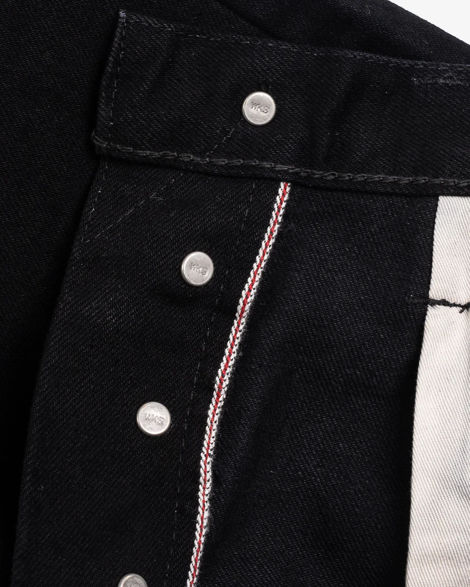 Iron Heart IH-555S-142BB 14oz Selvedge Denim Super Slim Cut - Black/Black - Image 14