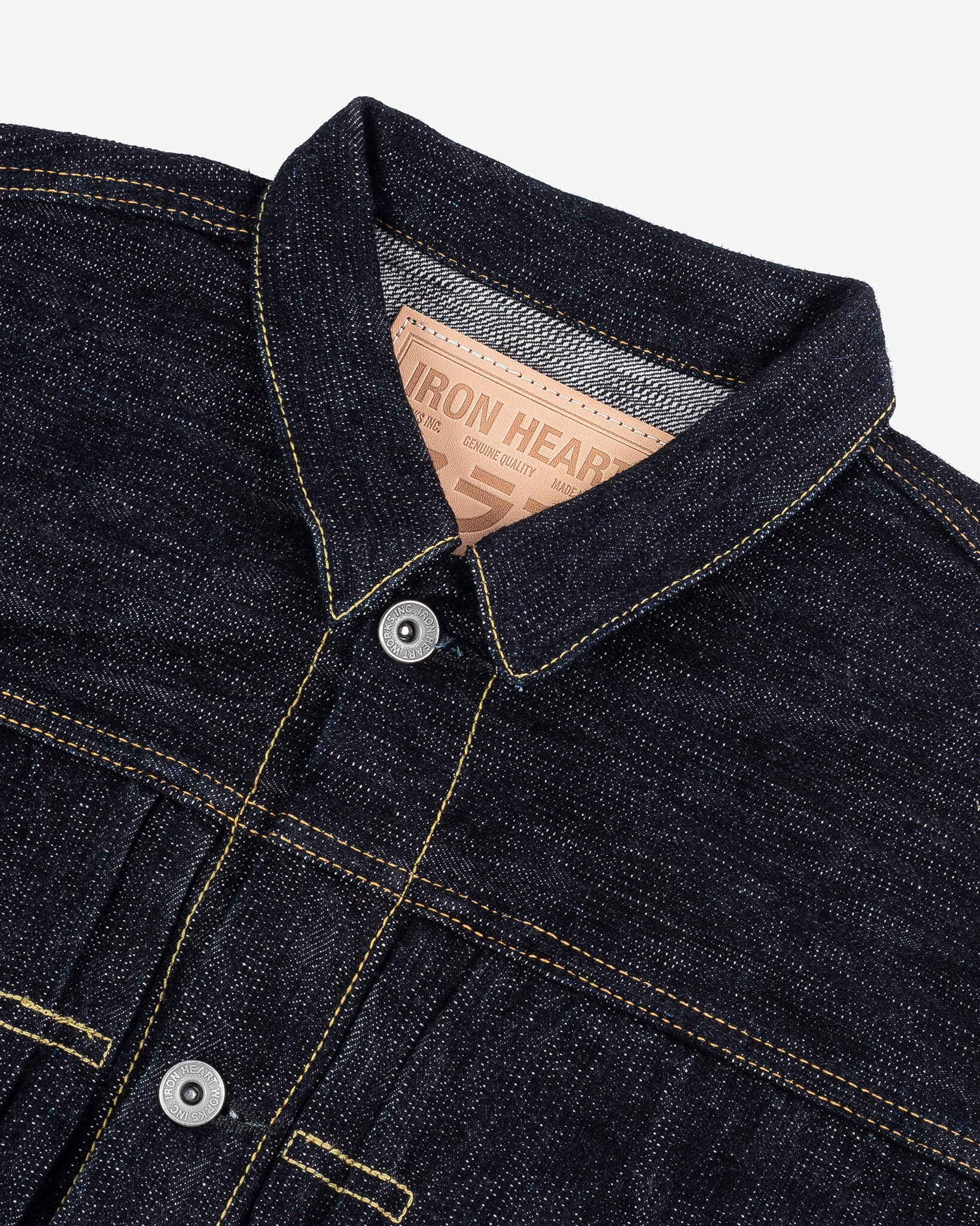 Iron Heart IHJ-507-SLB 16oz Slubby Selvedge Denim Type II Jacket - Indigo - Image 4