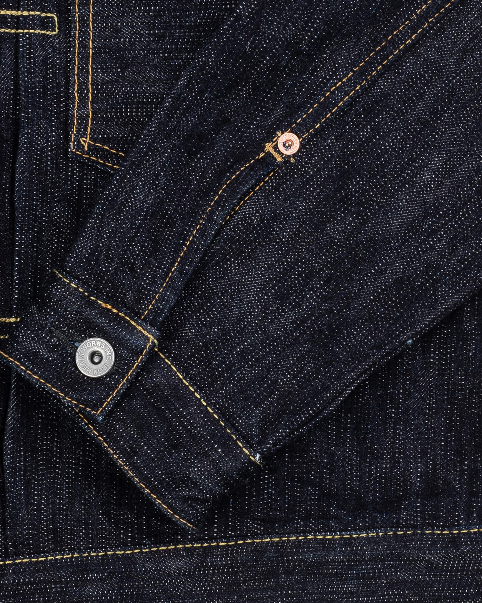 Iron Heart IHJ-507-SLB 16oz Slubby Selvedge Denim Type II Jacket - Indigo - Image 8