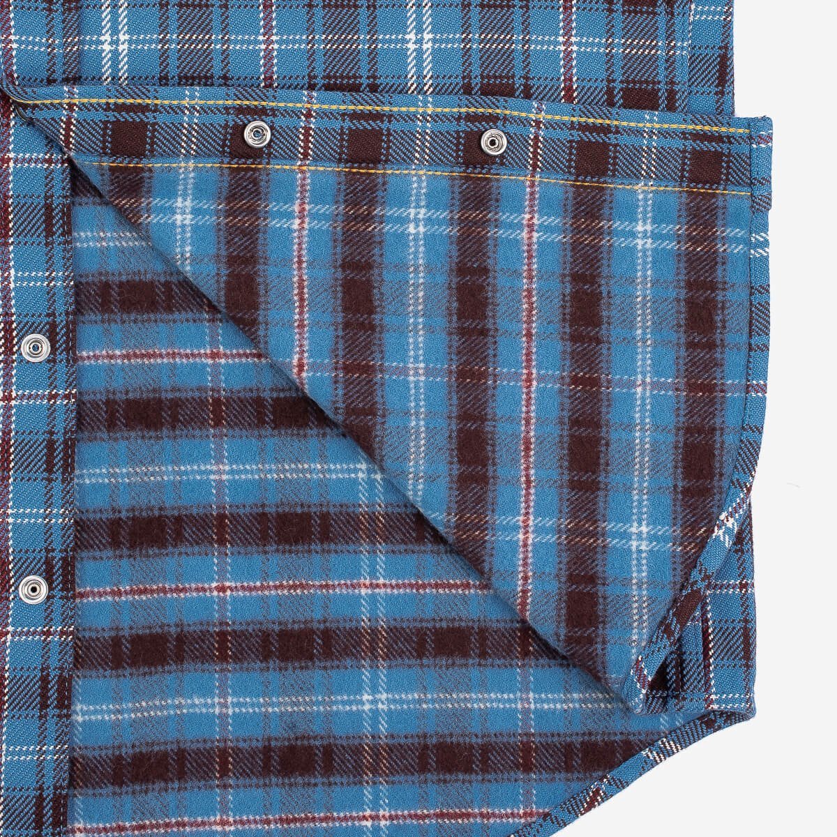 Iron Heart IHSH-333-WESTERN (FW22) Ultra Heavy Flannel Blanket Check Western Shirt - Image 5