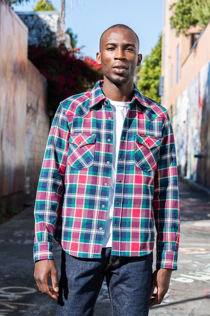 Iron Heart IHSH-336 Ultra Heavy Flannel Crazy Check Western Shirt - Image 14