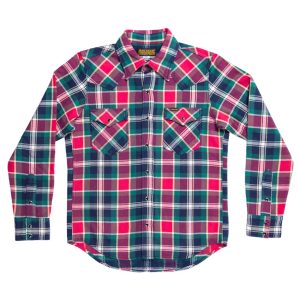Iron Heart IHSH-336 Ultra Heavy Flannel Crazy Check Western Shirt