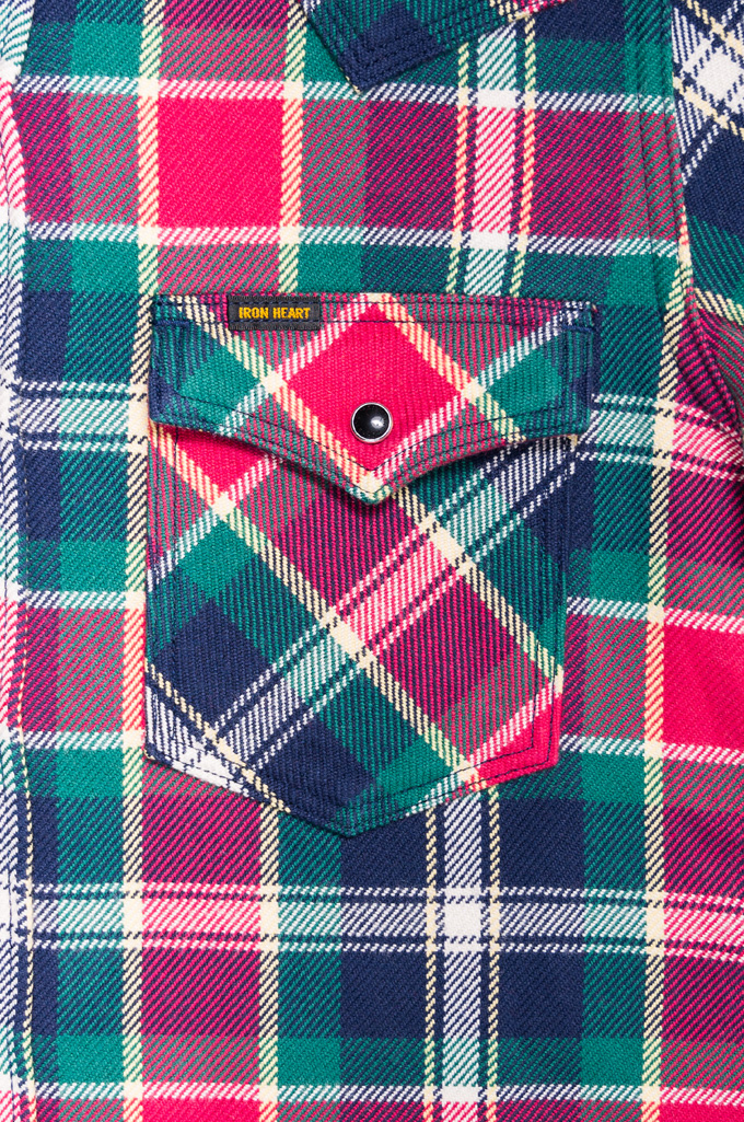 Iron Heart IHSH-336 Ultra Heavy Flannel Crazy Check Western Shirt - Image 6