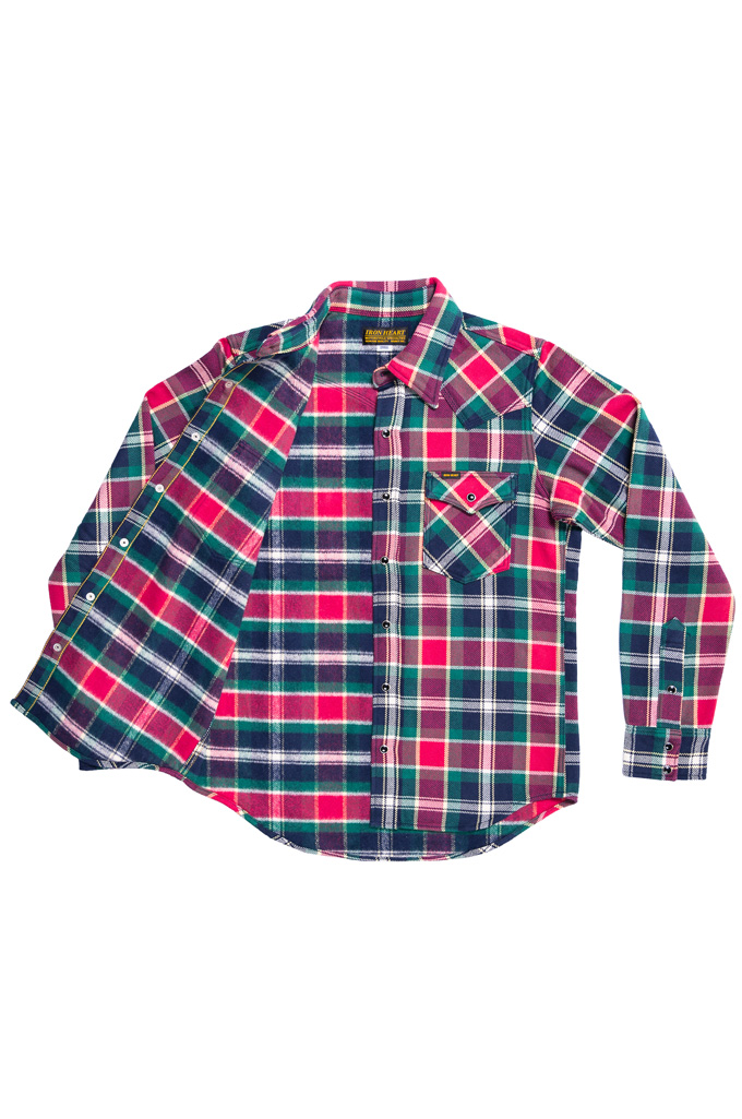 Iron Heart IHSH-336 Ultra Heavy Flannel Crazy Check Western Shirt - Image 3