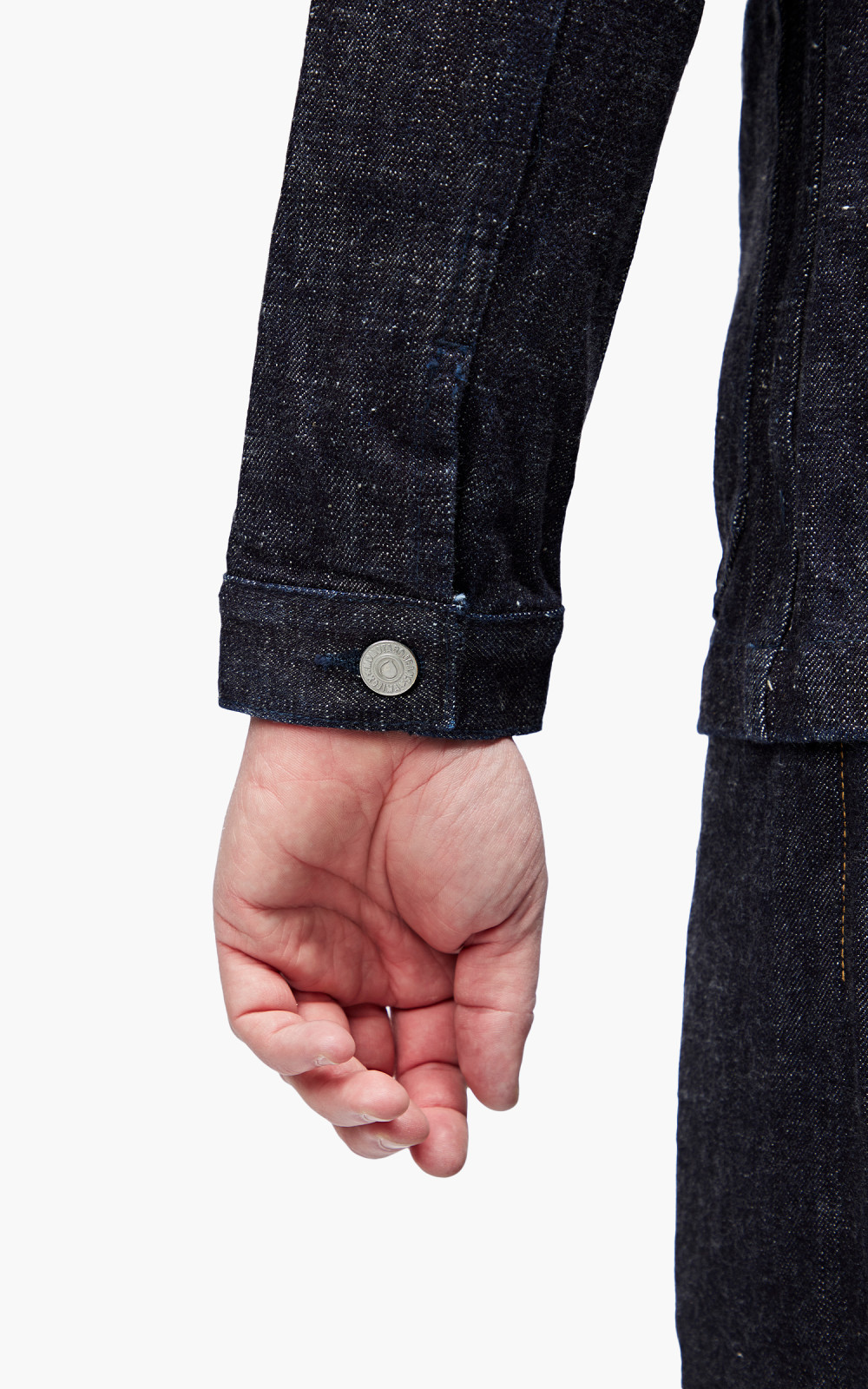 Momotaro 03-087 16oz Selvedge Texture Denim Jacket Indigo - Image 4