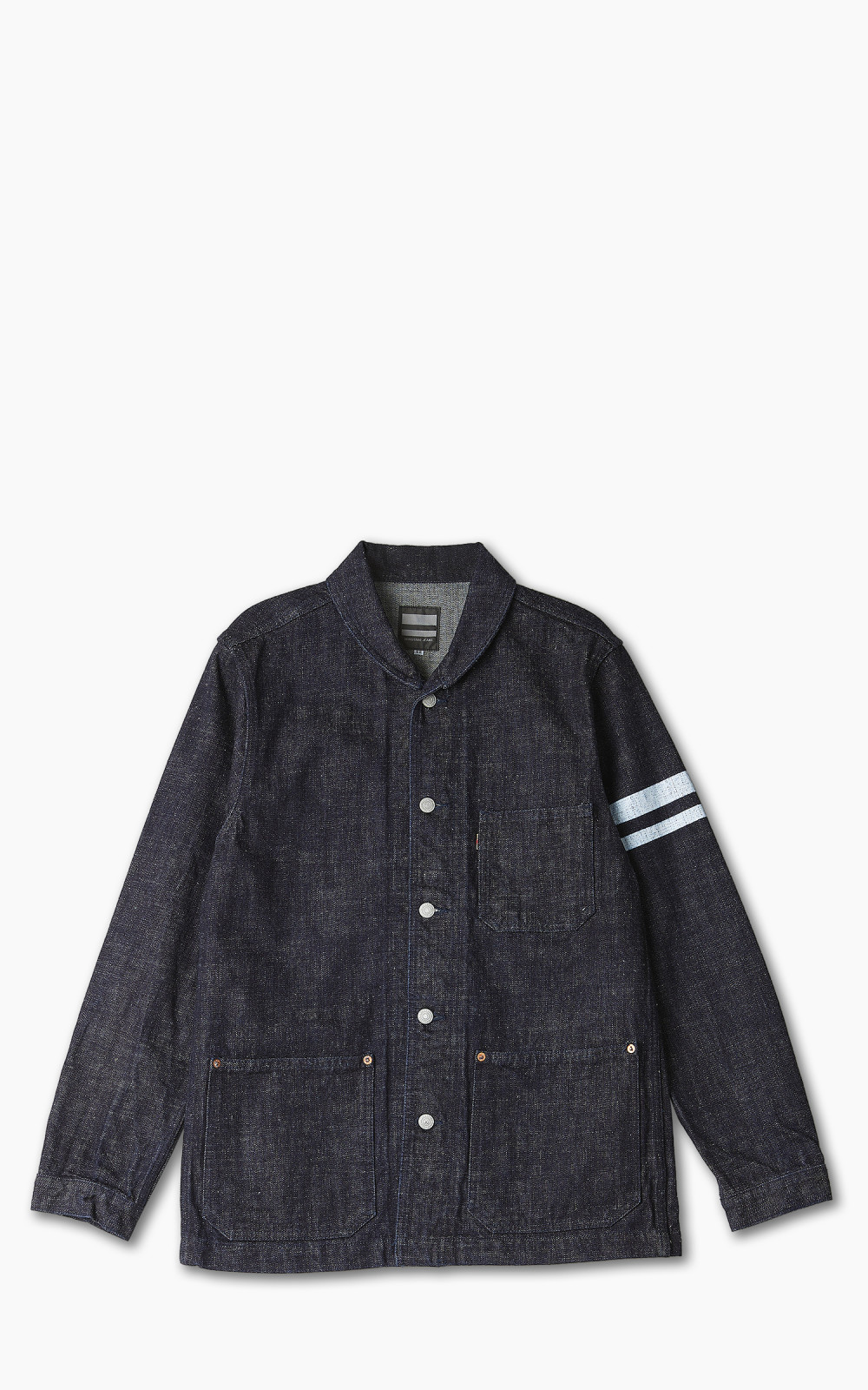 Momotaro 03-087 16oz Selvedge Texture Denim Jacket Indigo - Image 2