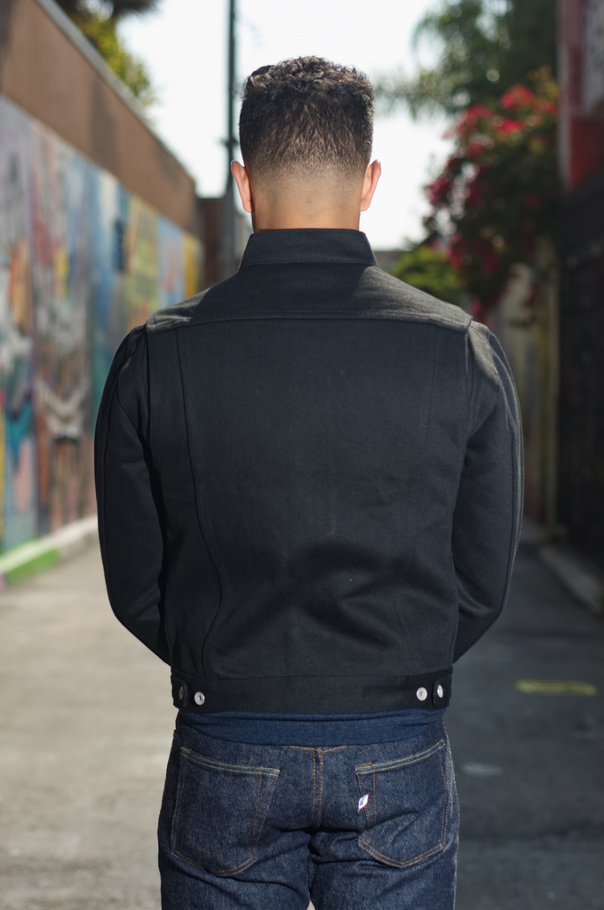 Iron Heart IH-9527J Superblack Non-Fade 21oz Denim Rider's Jacket - Image 4