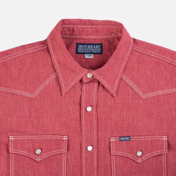 Iron Heart IHSH-289 Mock Twist Selvedge Chambray Western Shirt - Image 4
